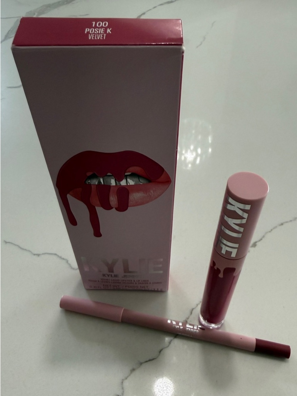 New!  Lip Kit in Posie K - Pink Velvet Liquid Lipstick & Liner